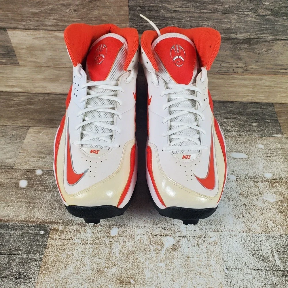 Nike Zoom Merciless Pro Shark Mens Turf Football Cleats 352639-182 Orange 12.5